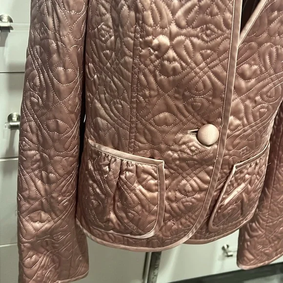 Banana Republic Pink Blazer with Quilted Texture, size M - Picture 5 of 11